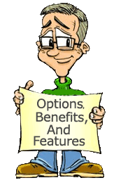 options, benefits, and features image